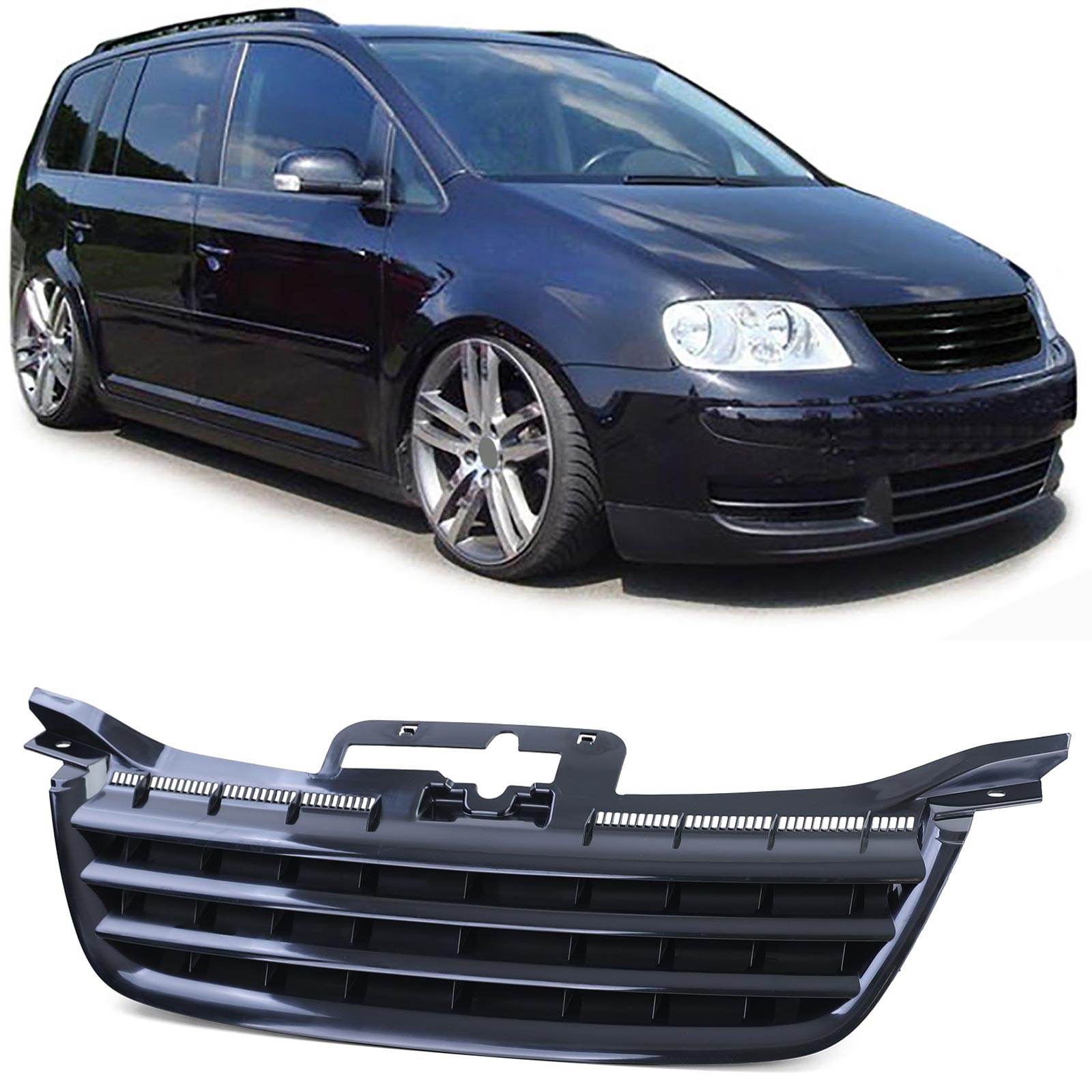 Kühlergrill Sportgrill Grill für VW Touran 1T 03-06 / VW Caddy III 2K 04-10 von Carparts-Online GmbH