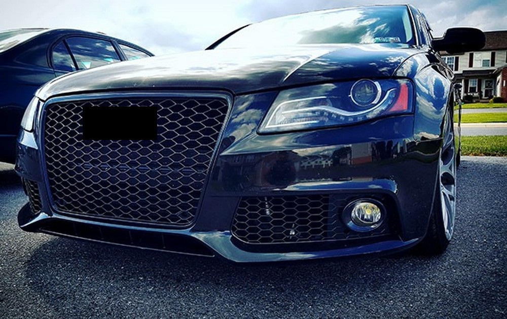 Kühlergrill Sportgrill Schwarz Glanz Wabengitter + Gitter Stoßstange für Audi A4 / S4 B8 8K Vor-Facelift 2007-02.2012 von Goingfast GmbH