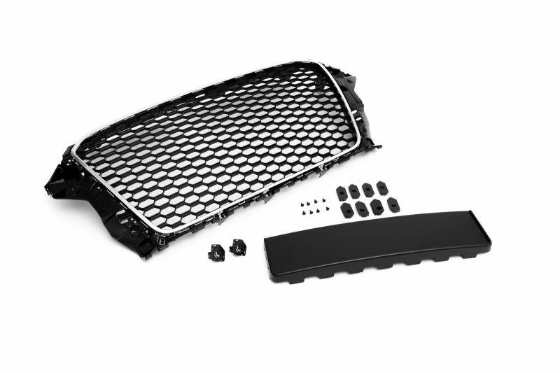 Kühlergrill Sportgrill Waben Chrom Schwarz PDC Halter für Audi A3 8V 2012-2016 von Goingfast GmbH