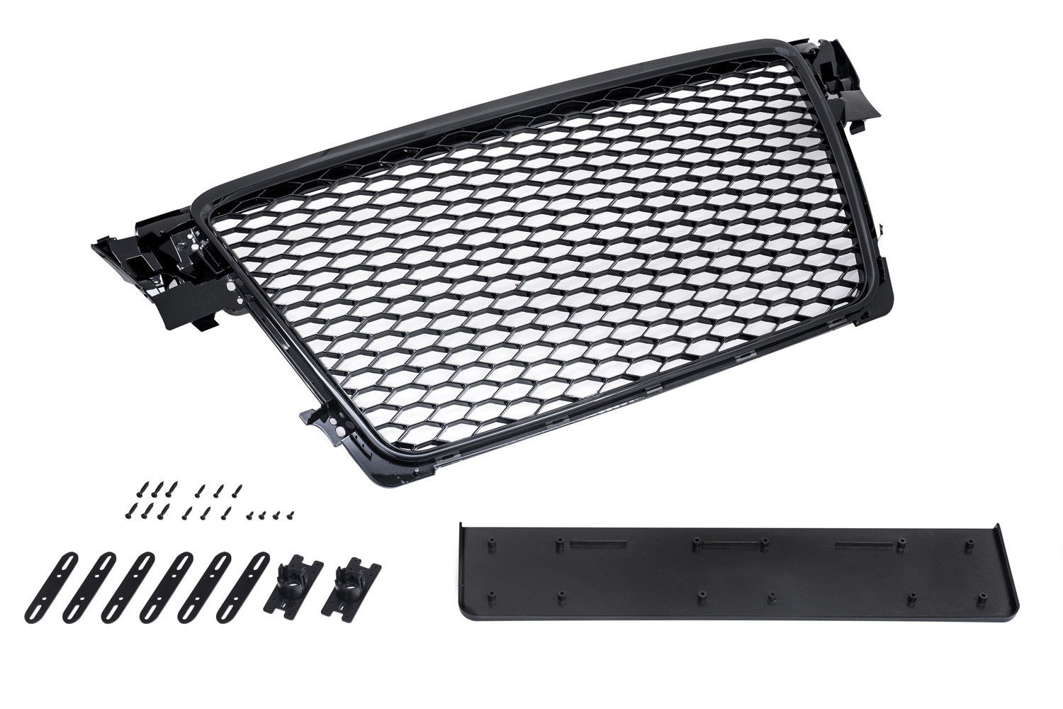 Kühlergrill Sportgrill Waben Glanz Schwarz für Audi A4 B8 8K 07-12 von Tuning Fanatics