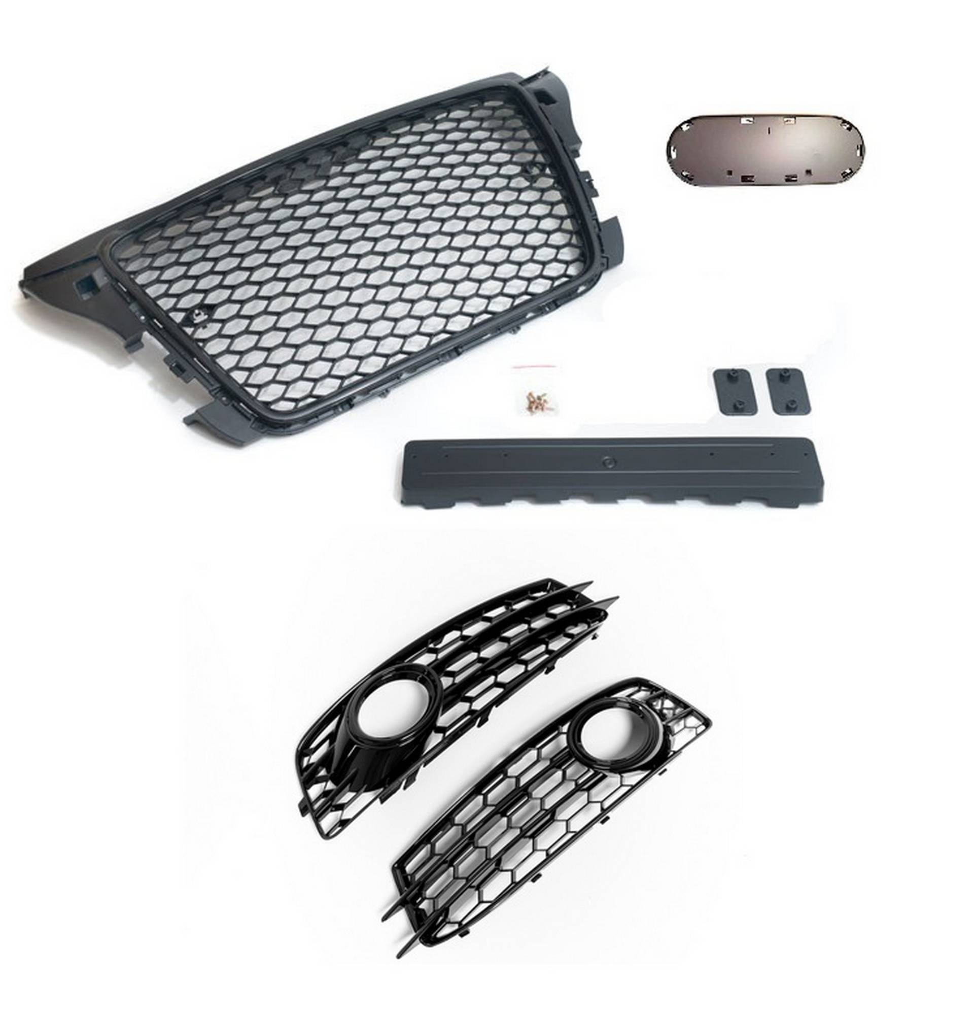 Kühlergrill Sportgrill Wabengrill + Stoßstangen Gitter für Audi A3 8P Facelift ab 04/2008-03/2013 (nur mit S-Line Exterieur Paket) von Goingfast GmbH