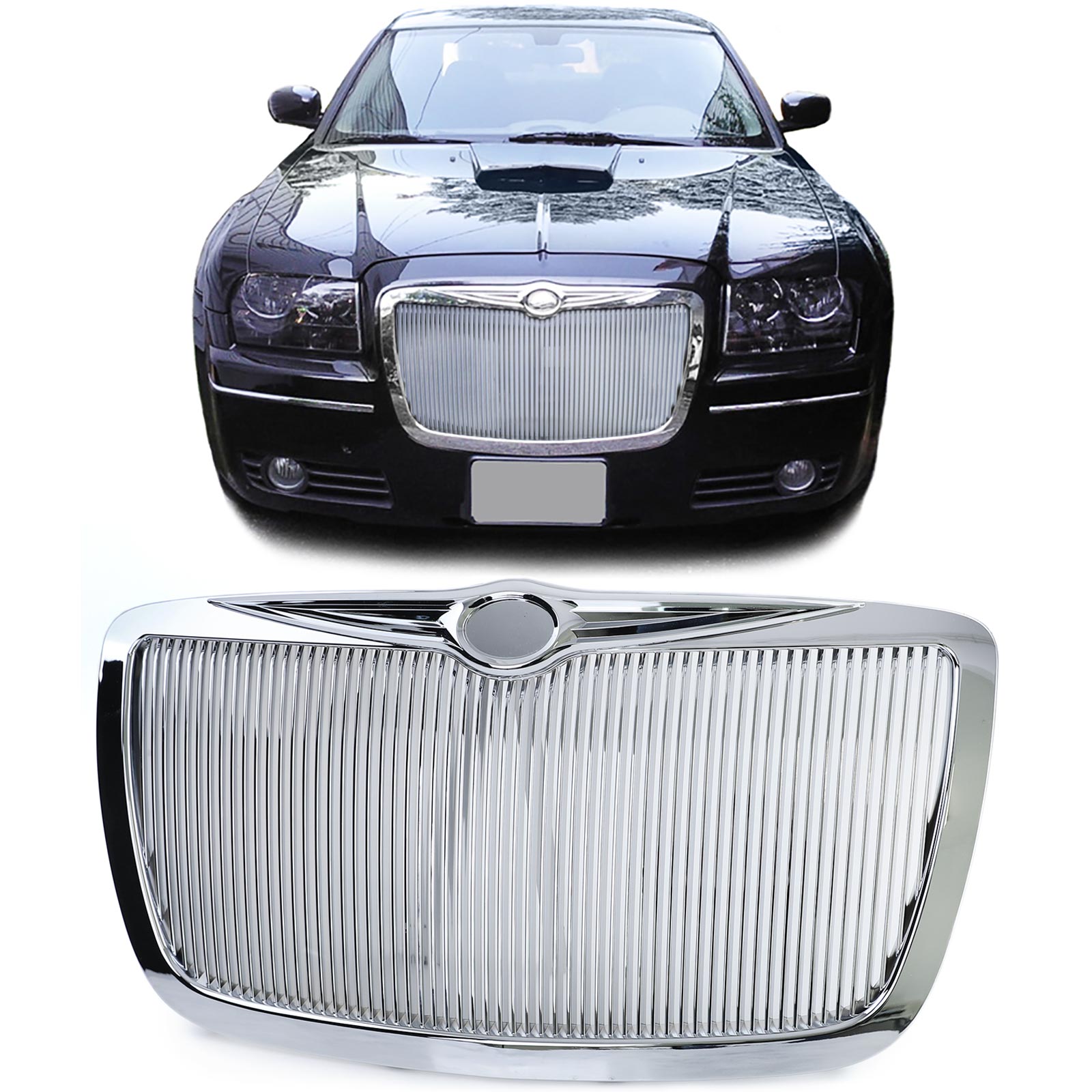 Kühlergrill Sportgrill Wabengrill Grill Chrom im RR Look für Chrysler 300C ab 2004-2011 von Carparts-Online GmbH