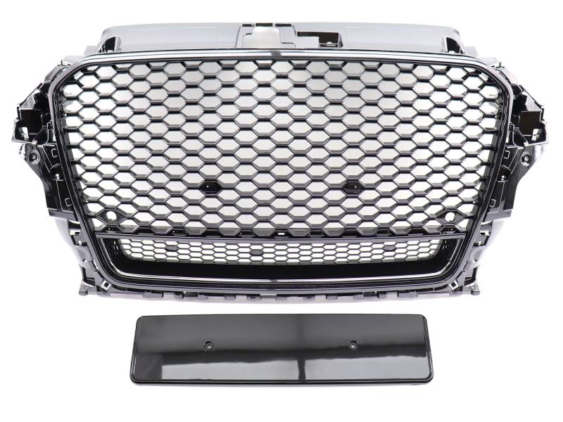 Kühlergrill Sportgrill Wabengrill Grill Schwarz Glanz für Audi A3 8V ab 2012-2016 (nicht für S-Line und S3) von Carparts-Online GmbH