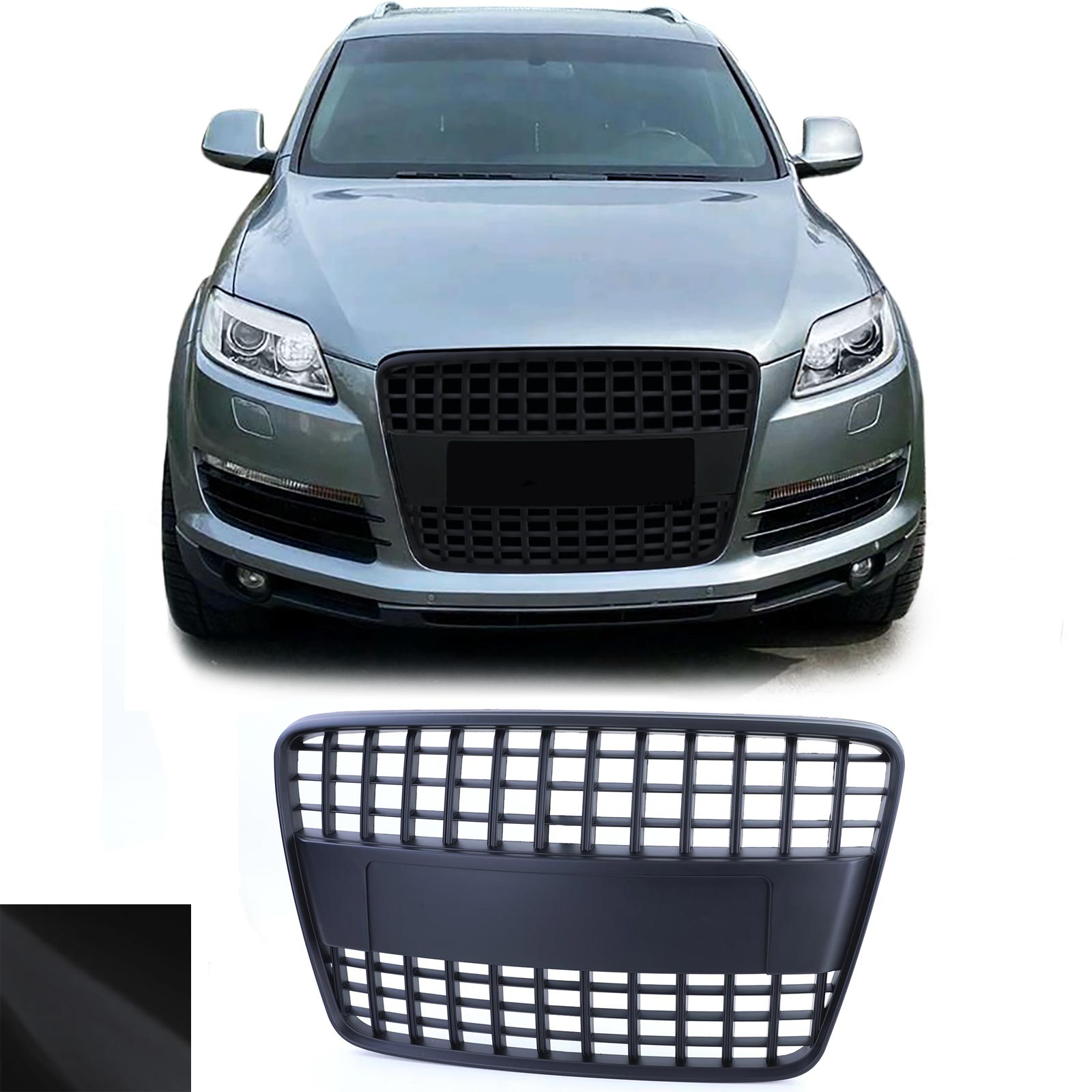 Kühlergrill Sportgrill Wabengrill Grill Schwarz Matt für Audi Q7 4L ab 2005-2009 von Carparts-Online GmbH