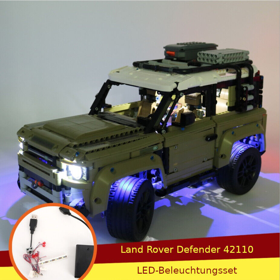 LED-Beleuchtungsset Licht-Set / Akku-Box / passend für Lego Land Rover Defender 42110 von Tuning Fanatics