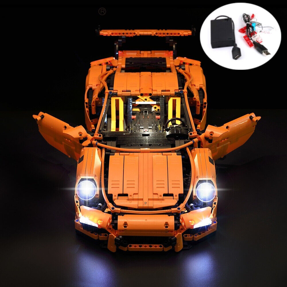 LED-Beleuchtungsset Licht-Set / Akku-Box / passend für Lego Porsche 911 GT3 RS 42056 und 20001 Modell von Daniel Duman