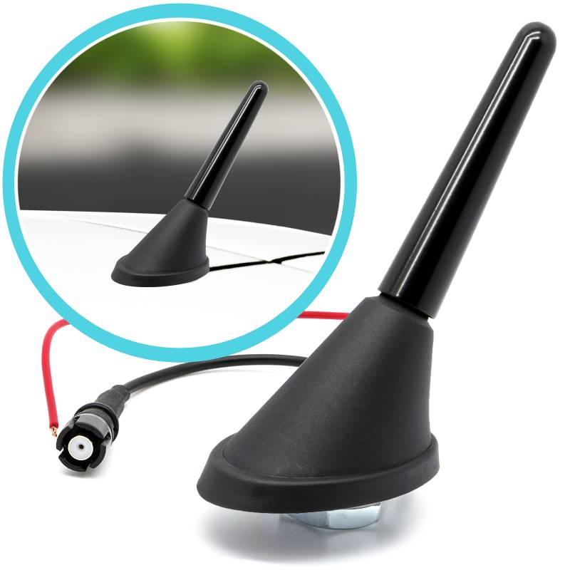 Mini 5cm Auto Antenne Verstärker Fuß M5 M6 Radio RAKU 2 II für viele Fahrzeuge von Tradefox GmbH