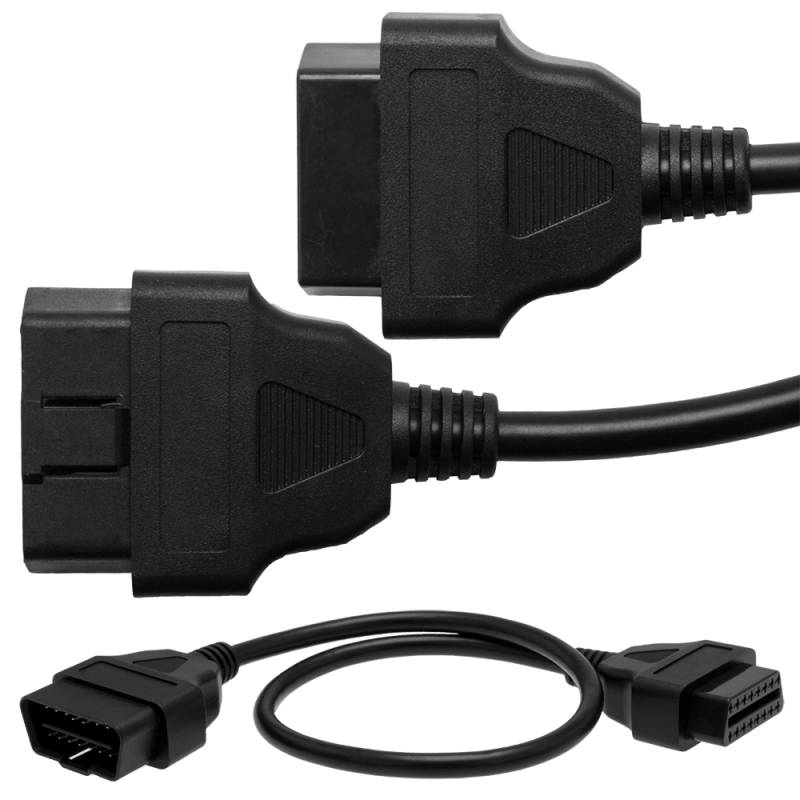 OBD 2 Verlängerung Kabel Stecker auf Buchse 0,5 Meter 16 Pin Diagnose Interface von Tradefox GmbH