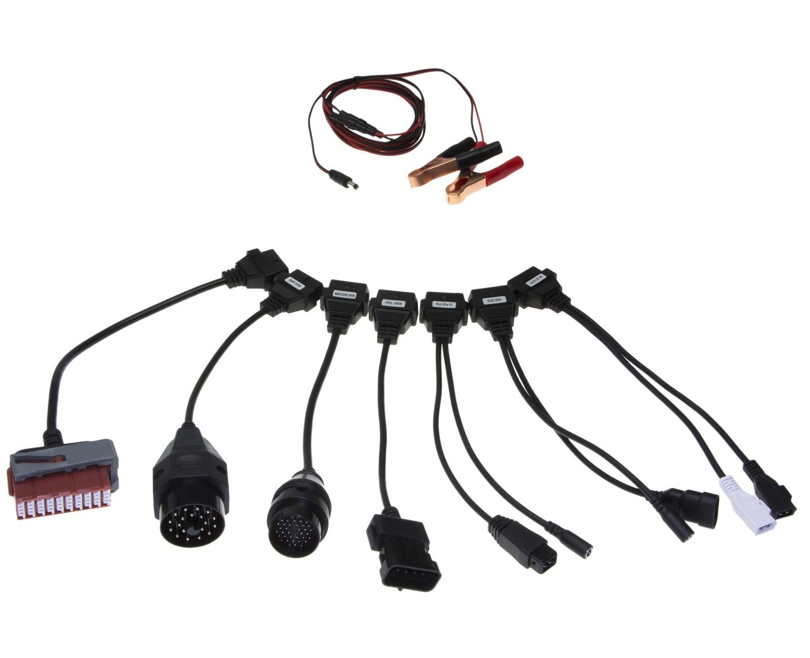 OBD OBD2 Adapter MEGA SET Cars KFZ für AutoCom CDP+ Diagnose Interface 12V Kabel von Tradefox GmbH