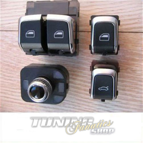 Original Audi Alu Chrom Fensterheber Schalter Taster Spiegel Audi A5 S5 8T Coupe von Tuning Fanatics