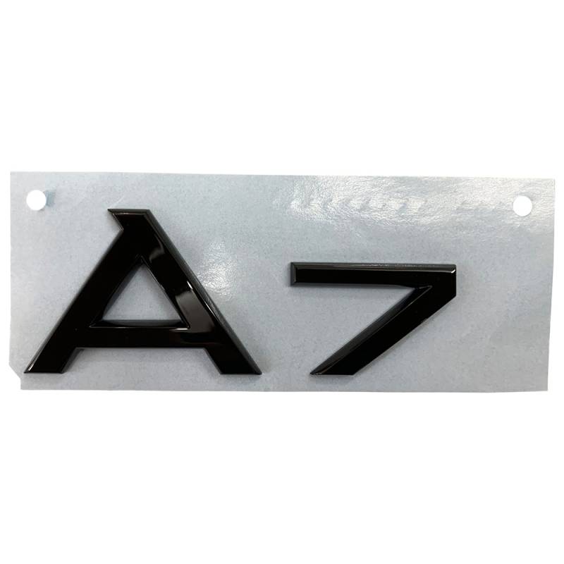 Original Audi Black Edition A7 Emblem Schriftzug Logo Emblem in Schwarz glänzend für das Heck / Hinten selbstklebend von Volkswagen AG