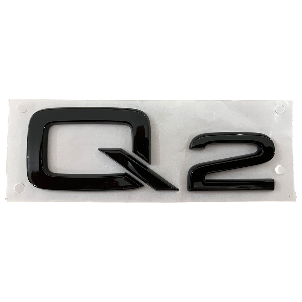 Original Audi Black Edition Q2 Emblem Schriftzug Logo Emblem in Schwarz glänzend für das Heck / Hinten selbstklebend von Volkswagen AG