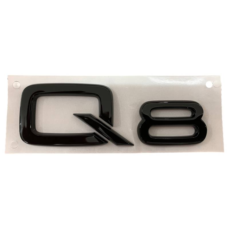 Original Audi Black Edition Q8 Emblem Schriftzug Logo Emblem in Schwarz glänzend für das Heck / Hinten selbstklebend von Volkswagen AG