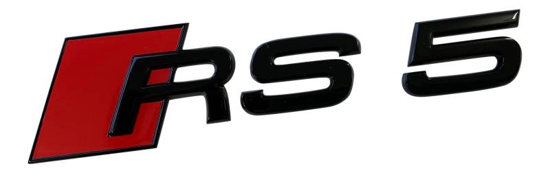 Original Audi Black Edition RS5 8T 8F F5 Emblem Schriftzug Schwarz Heck Hinten von Volkswagen AG