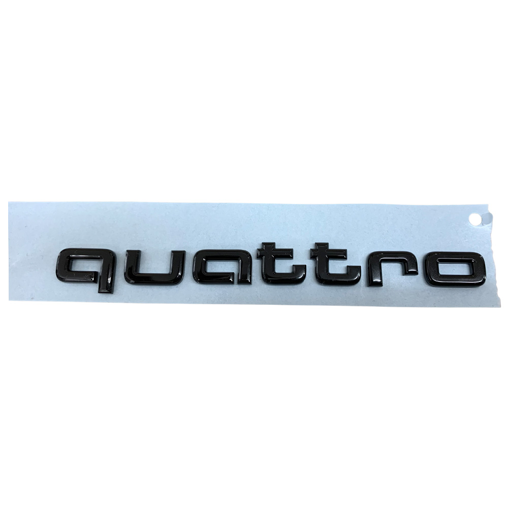 Original Audi Black Edition quattro Emblem Schriftzug Logo Emblem in Schwarz glänzend für das Heck / Hinten selbstklebend von Volkswagen AG