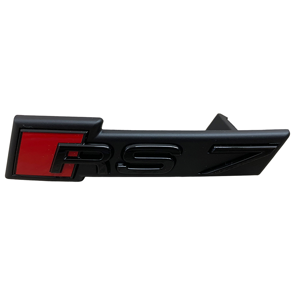 Original Audi RS7 S7 A7 Black Edition Emblem Schriftzug Logo Emblem in Schwarz glänzend für Kühlergrill von Volkswagen AG