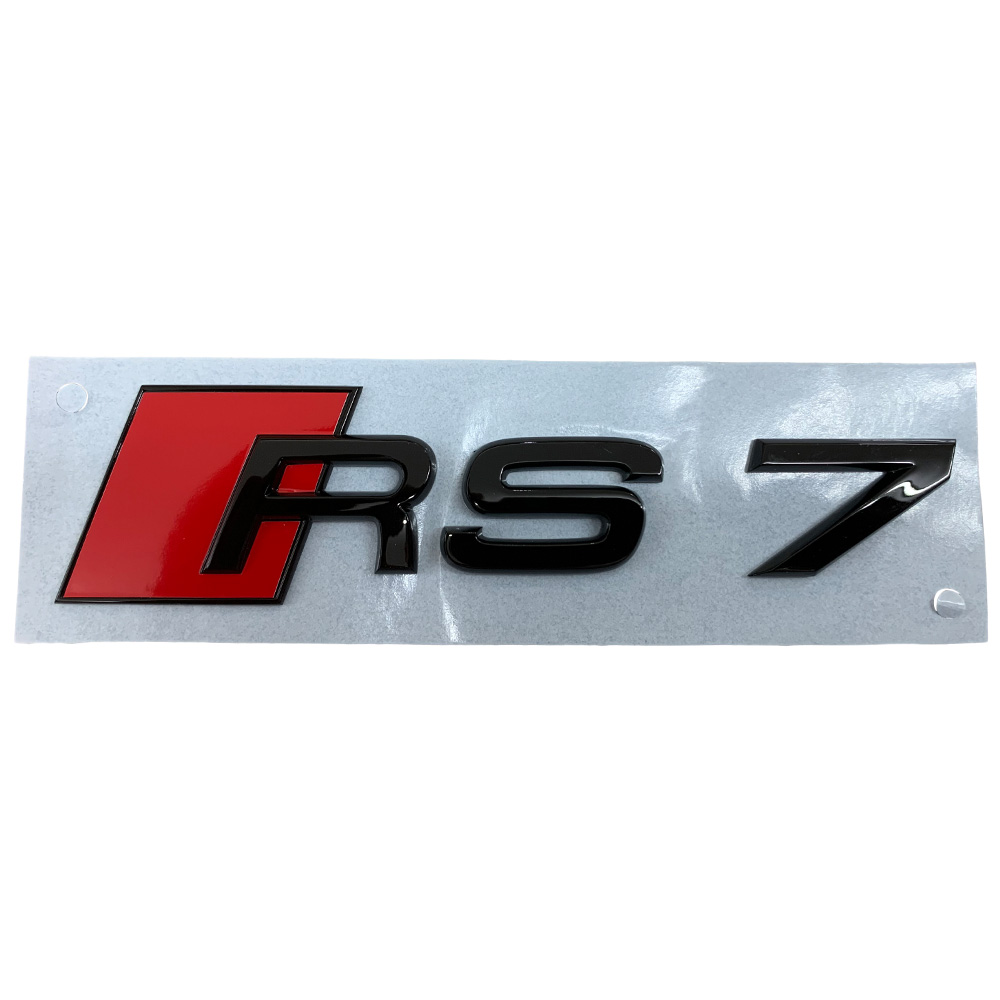 Original Audi RS7 S7 A7 Black Edition Emblem Schriftzug Logo Emblem in Schwarz glänzend für das Heck / Hinten selbstklebend von Volkswagen AG