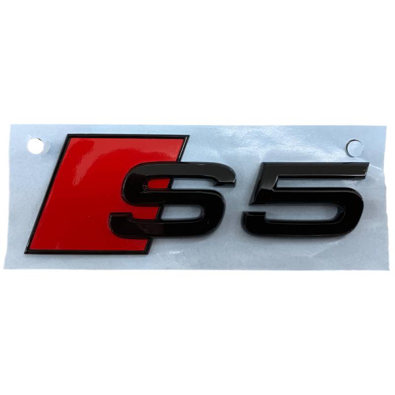 Original Audi S5 A5 Black Edition Emblem Schriftzug Logo Emblem in Schwarz glänzend für das Heck / Hinten selbstklebend von Volkswagen AG