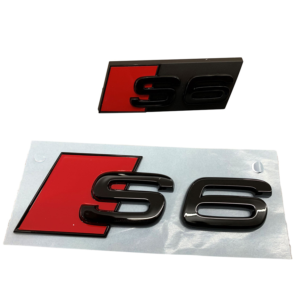 Original Audi S8 A8 Black Edition Emblem Schriftzug Logo Emblem Schwarz glänzend Heck + Kühlergrill von Volkswagen AG