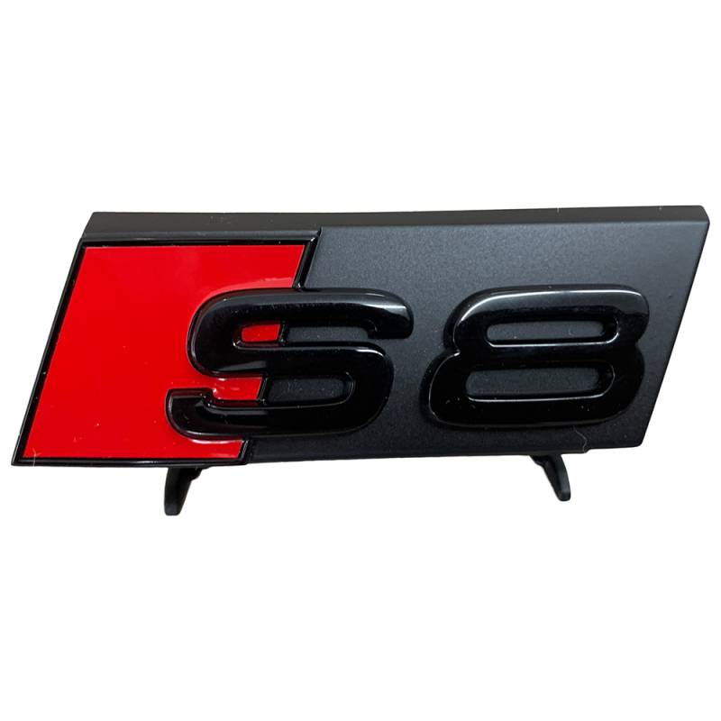 Original Audi S8 A8 Black Edition Emblem Schriftzug Logo Emblem in Schwarz glänzend für Kühlergrill von Volkswagen AG