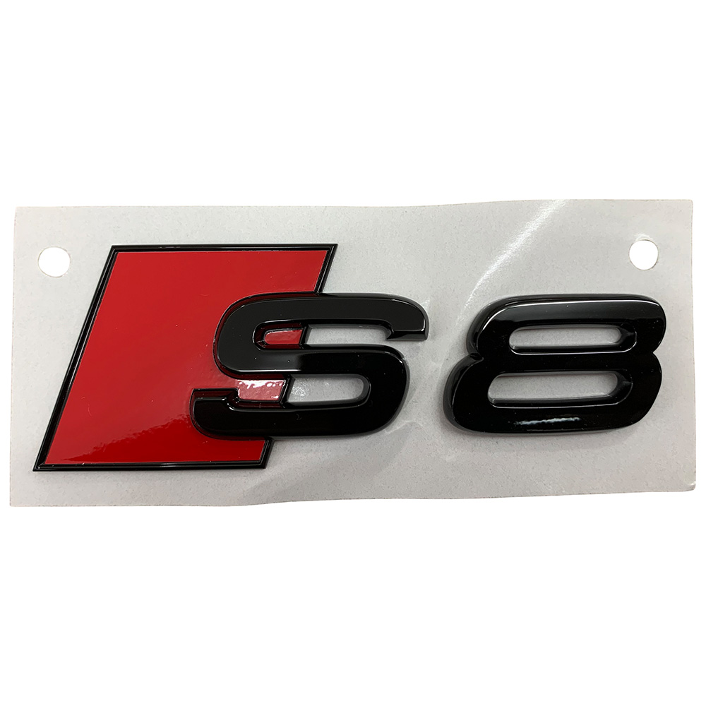 Original Audi S8 A8 Black Edition Emblem Schriftzug Logo Emblem in Schwarz glänzend für das Heck / Hinten selbstklebend von Volkswagen AG