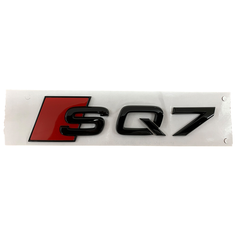 Original Audi SQ7 Q7 Black Edition Emblem Schriftzug Logo Emblem in Schwarz glänzend für das Heck / Hinten selbstklebend von Volkswagen AG