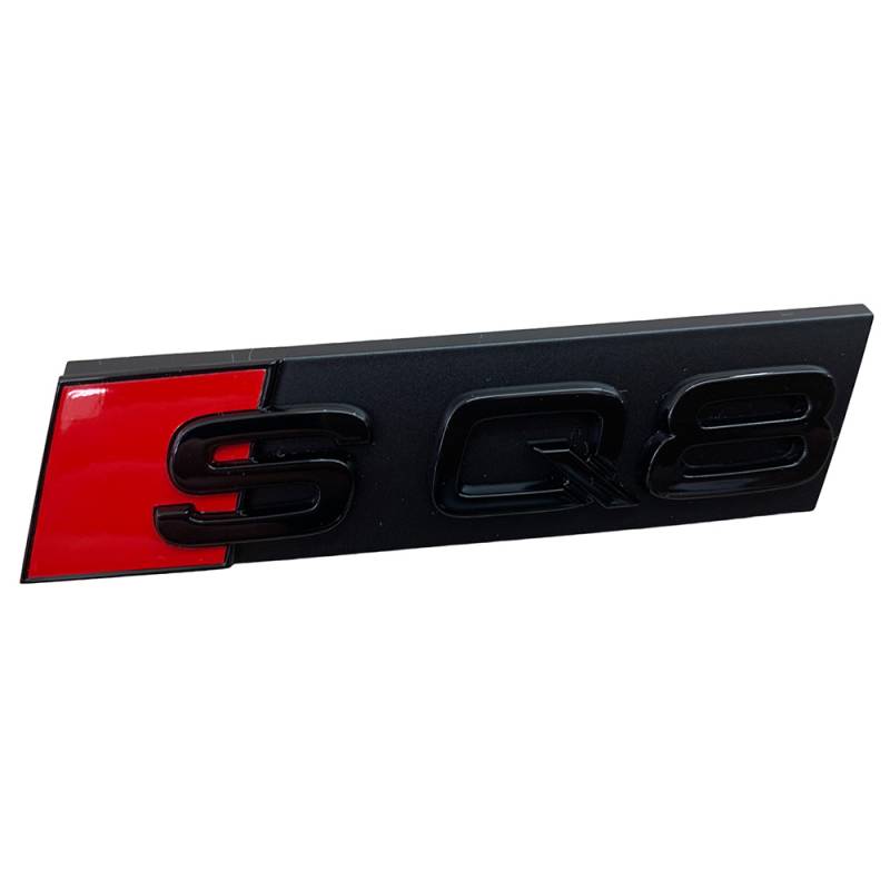 Original Audi SQ8 Q8 Black Edition Emblem Schriftzug Logo Emblem in Schwarz glänzend für Kühlergrill von Volkswagen AG