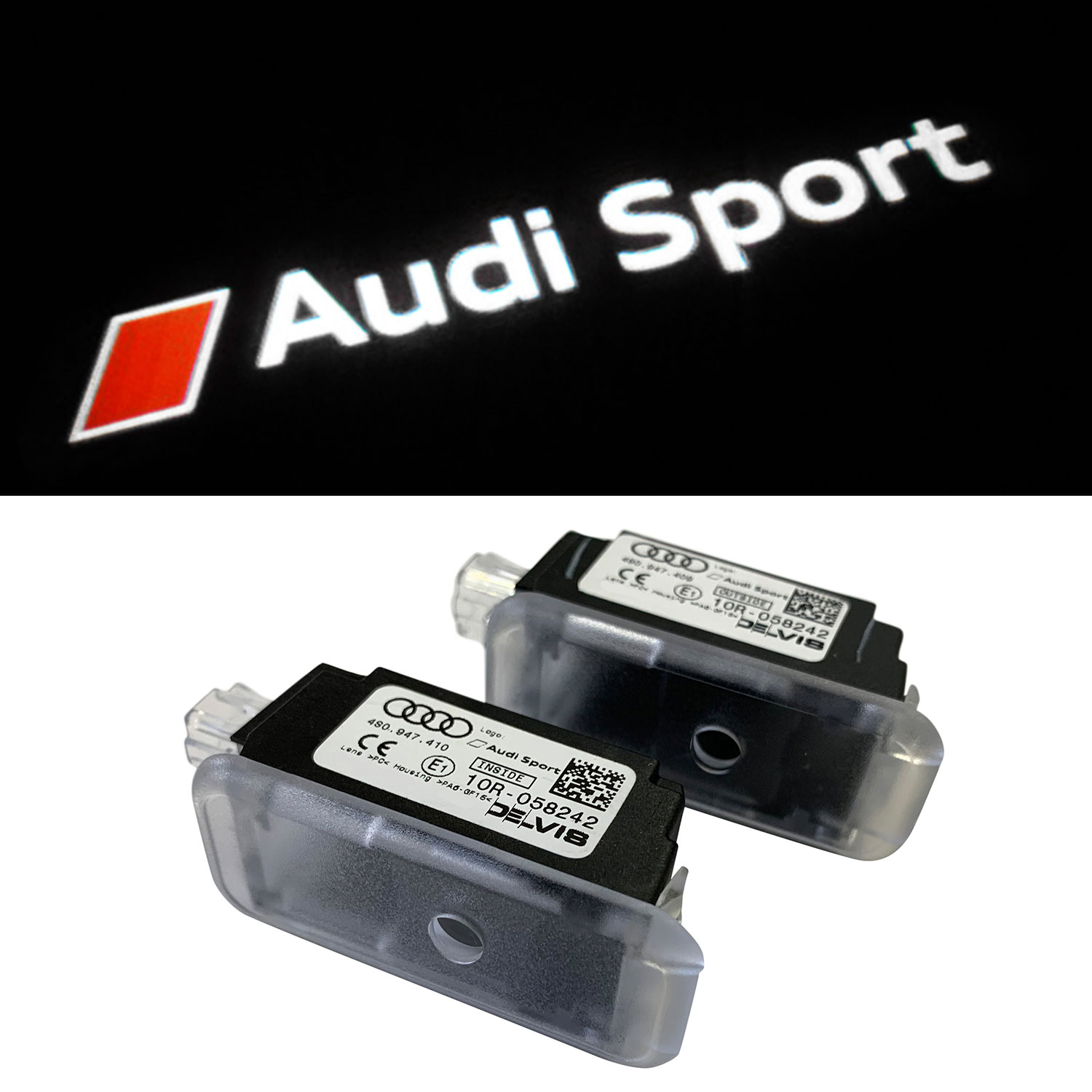 Original Audi Sport LED Einstiegsbeleuchtung Tür Logo Projektor für viele Audi von Tuning Fanatics