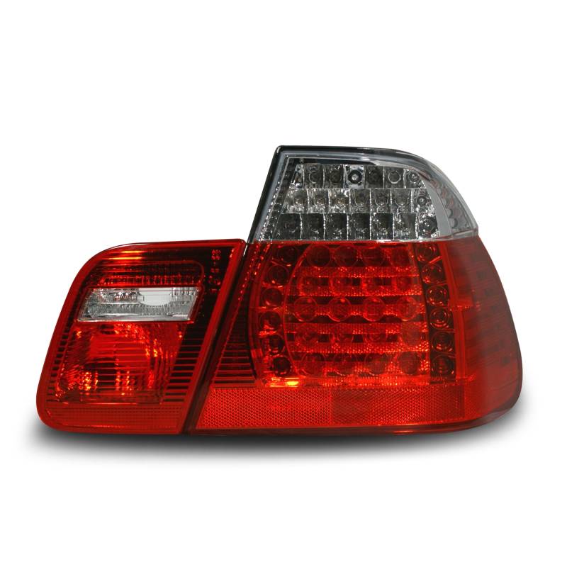 Original JOM LED Rückleuchten Rot Weiß SET für BMW E46 Limousine 05/1998-09/2001 von Tuning Fanatics