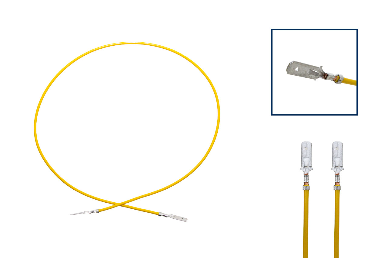 Original Kufatec Reparatur Kabel Litze Leitung / Einzelleitung Flachstecker 6.3 / wie OEM: 000979203E von KUFATEC GmbH & Co. KG