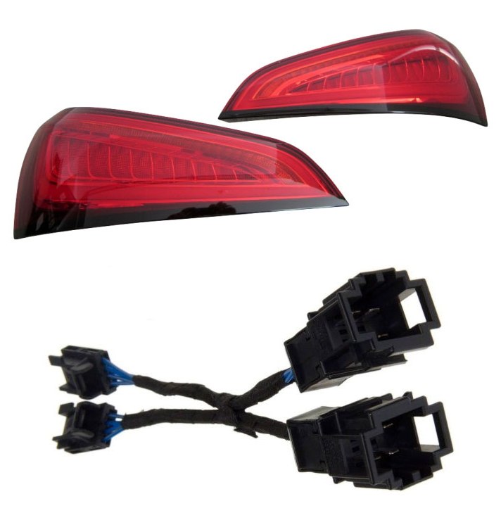 Original LED Facelift Lichtband Rückleuchten + Adapter Kabel für Audi Q5 2008- von Tuning Fanatics