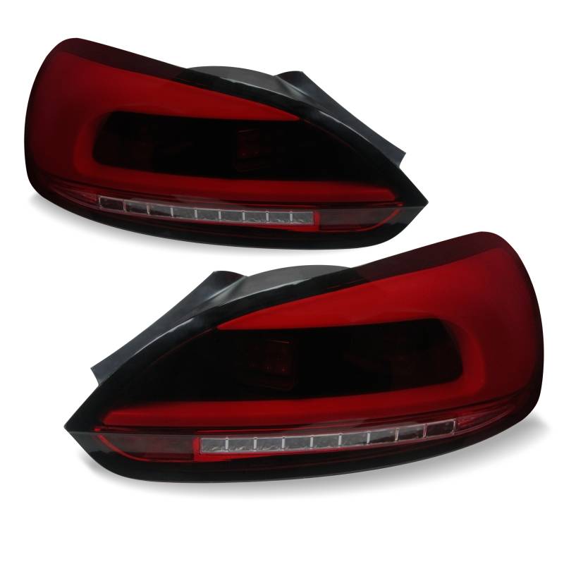 Original LED Lightbar Rückleuchten Schwarz Smoke L+R SET für VW Scirocco 3 III von Tuning Fanatics
