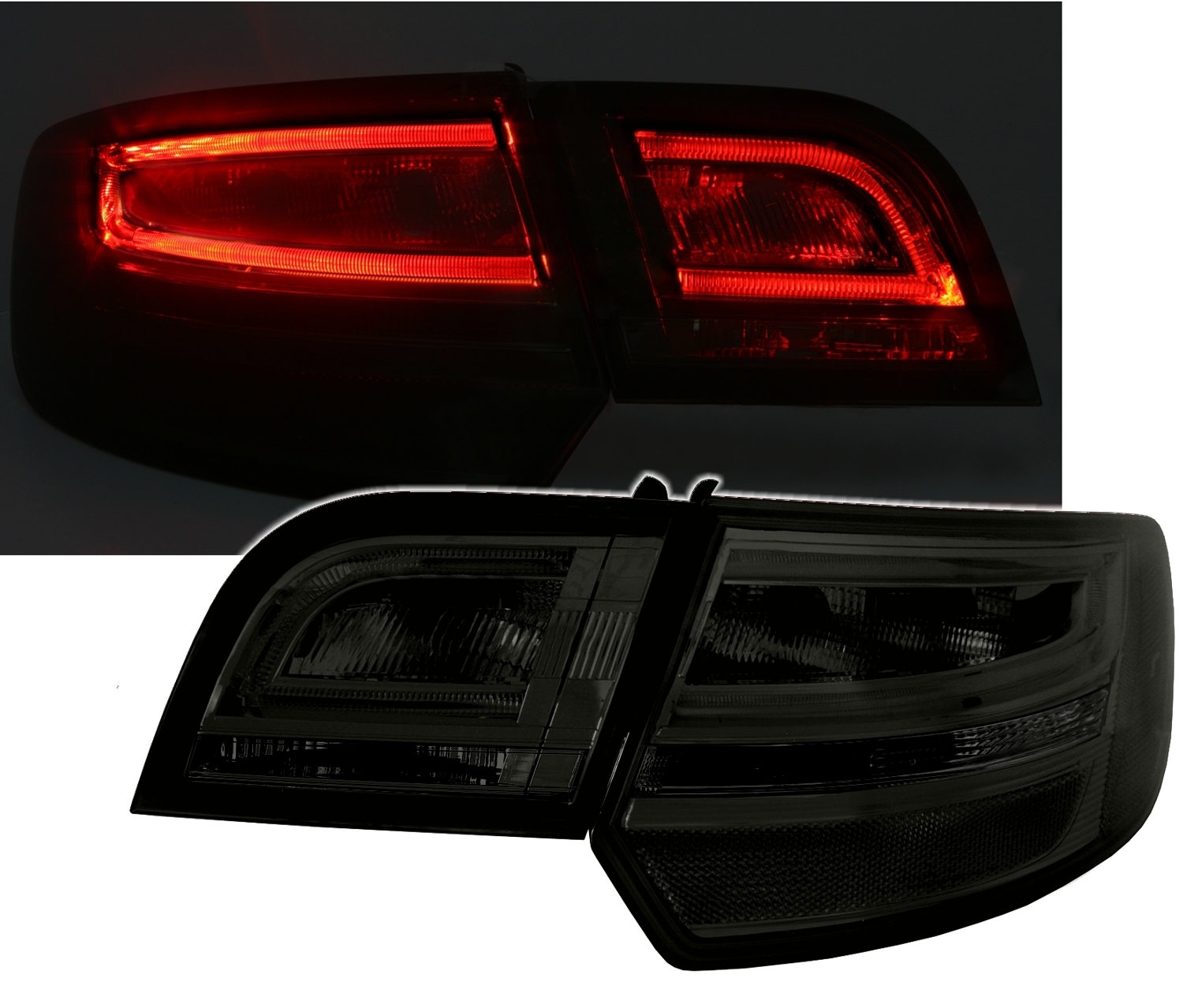 Original LED Lightbar Rückleuchten Schwarz Smoke SET für Audi A3 8P Sportback von JOM Car Parts & Car Hifi GmbH