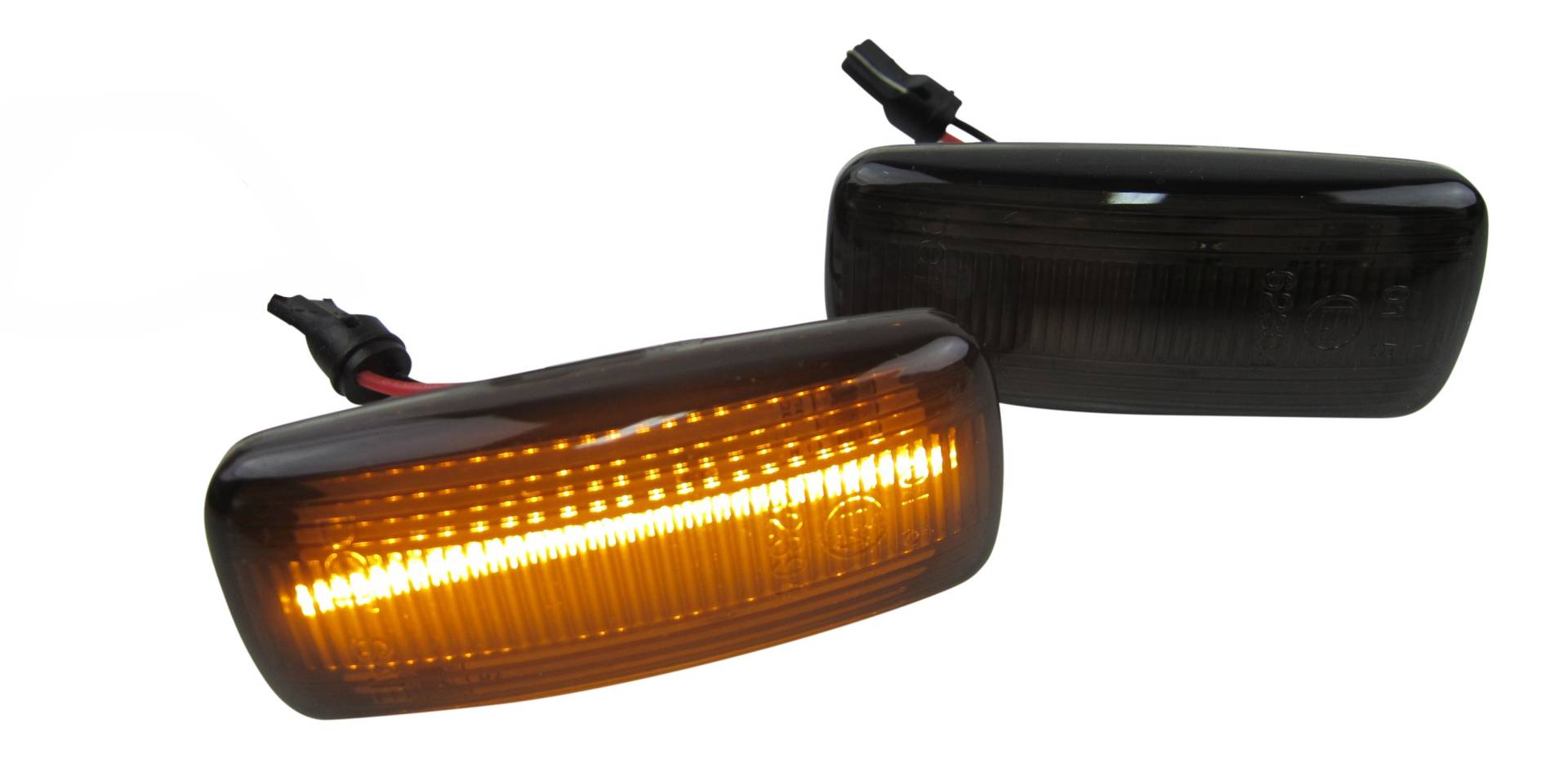 Original LIGHTBAR LED Seiten Blinker Schwarz für Audi A2 A3 8L A4 B5 A6 4B TT 8N von JOM Car Parts & Car Hifi GmbH