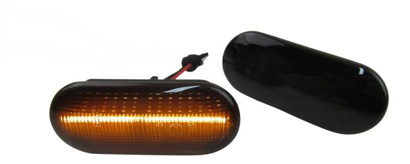 Original LIGHTBAR LED Seiten Blinker Schwarz für Seat Ibiza 6L Leon 1M Toledo von JOM Car Parts & Car Hifi GmbH