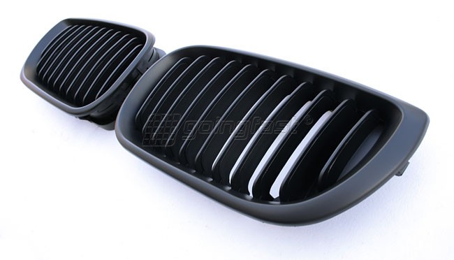 PREMIUM Kühlergrill Sport Grill Gitter Front Schwarz Matt für BMW 3er E46 von Goingfast GmbH