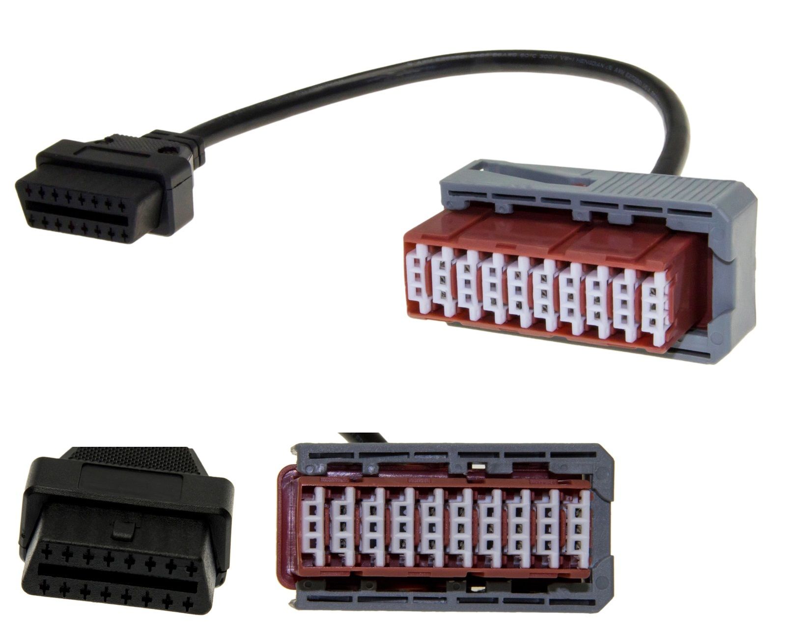 PSA 30 Pin Adapter Kabel Connector OBD OBD2 Stecker 16 Pin für Citroen Peugeot von Tradefox GmbH