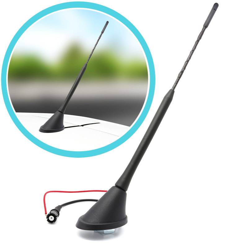 Premium 16cm Auto Antenne Verstärker Fuß M5 M6 Radio RAKU 2 II viele Fahrzeuge von Tradefox GmbH