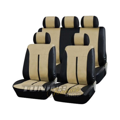 Premium Kunstleder Sitzbezug Auto Sitzbezüge Schwarz-Beige SET viele Fahrzeuge von Simply NetTrade GmbH