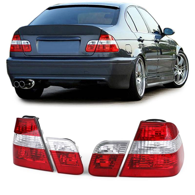 Rückleuchten Heckleuchten Rot Klar für BMW 3er E46 Limousine 2001-2005 von Carparts-Online GmbH