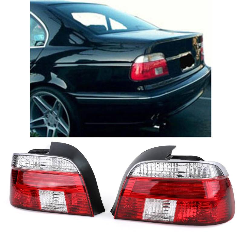 Rückleuchten Heckleuchten Rot Kristall (Facelift Optik) für BMW 5er E39 Limousine ab 1995-2000 von Carparts-Online GmbH