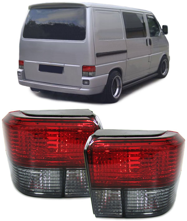 Rückleuchten Heckleuchten Rot Schwarz Kristall für VW T4 IV ab 1990-2003 von Carparts-Online GmbH