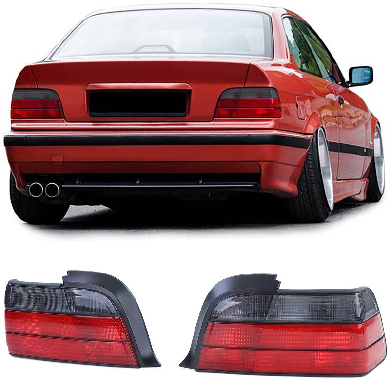 Rückleuchten Heckleuchten in Rot / Schwarz für BMW 3er E36 Coupe Cabrio auch M3 90-99 von Carparts-Online GmbH