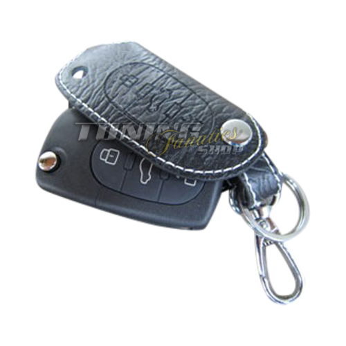 Schlüssel Tasche Etui LEDER WEIß 3er für Audi A3 8L A4 B5 A4 8E B6 B7 A6 4B TT von Simply NetTrade GmbH