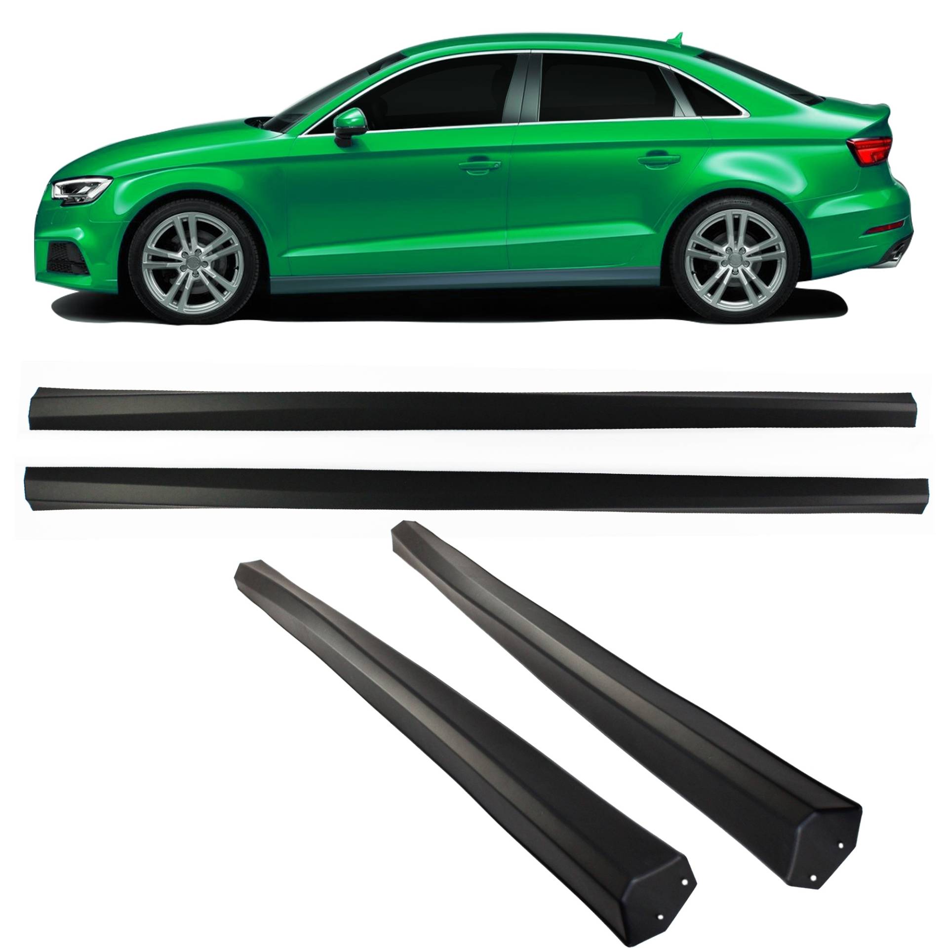 Seitenschweller Schweller Sport Look SET für Audi A3 8V Limousine (Stufenheck) ab 2016-2020 von JOM Car Parts & Car Hifi GmbH