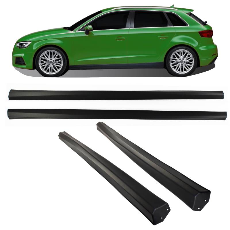 Seitenschweller Schweller Sport Look SET für Audi A3 8V Sportback Facelift ab 2016-2020 von JOM Car Parts & Car Hifi GmbH