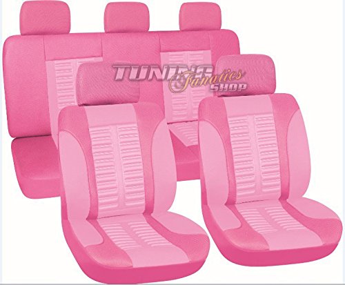 Sitzbezug Sitzbezüge Schonbezüge Bezug Sitz Pink/Rosa Set Universal Universell für viele Fahrzeuge von Tuning Fanatics