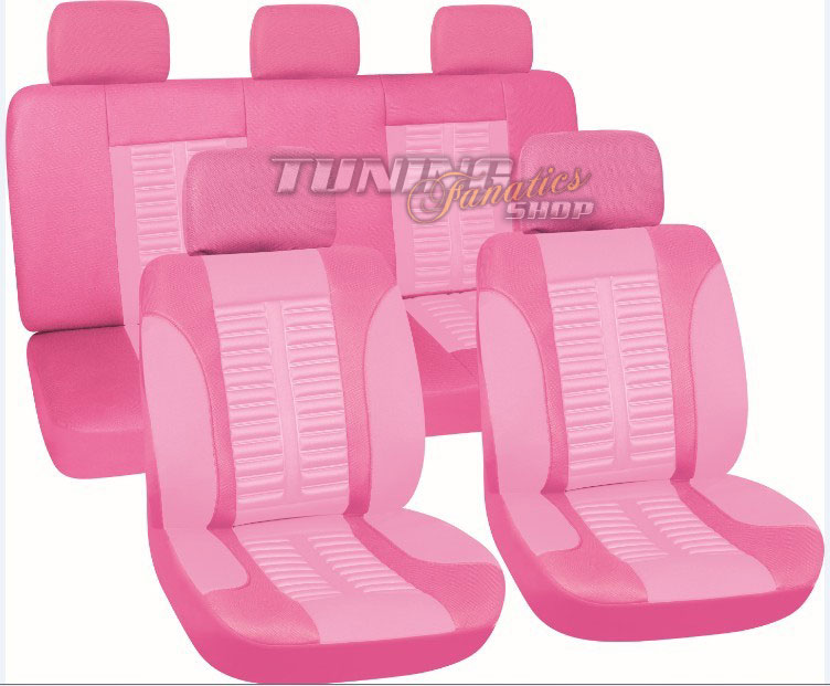 Sitzbezug Sitzbezüge Schonbezüge Bezug Sitz Pink / Rosa SET für viele Fahrzeuge von Tuning Fanatics