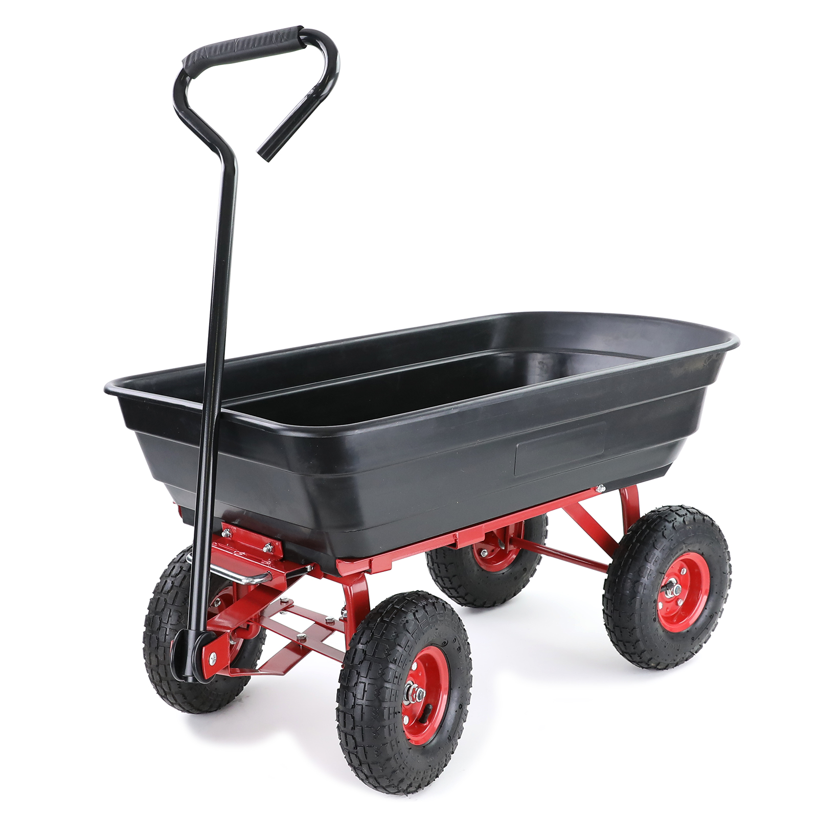 Transportwagen Gartenwagen Schubkarre Handwagen Kippfunktion 250 kg Schwarz Rot in Top Qualität! von Carparts-Online GmbH