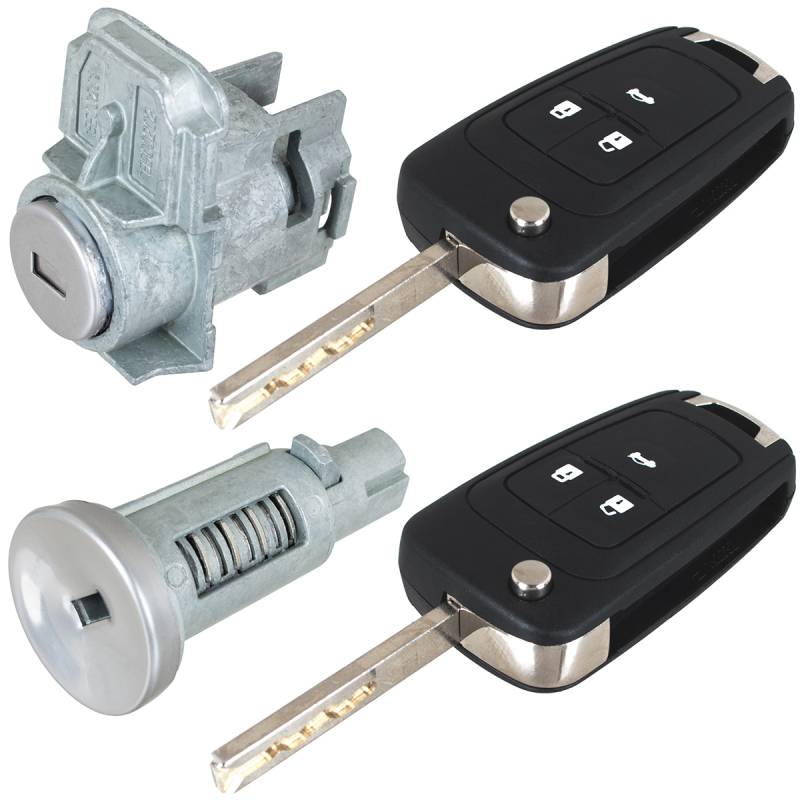 Türschloss Zündschloss Zündung Schloss + 2x Schlüssel Programmierbar (mit Chip) 13500201 13500226 20766607 23138170 für Opel Vectra C 02-09 von Tuning Fanatics